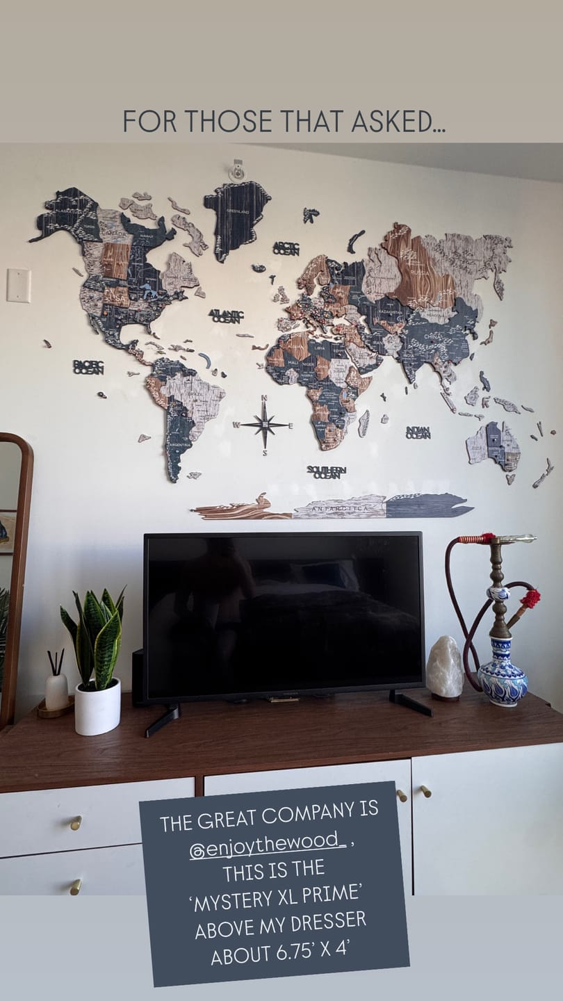 Customer photo review of 3D Wooden World Map Mystery