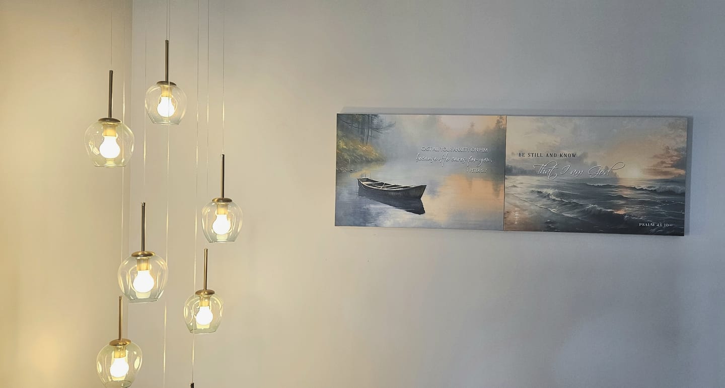 Customer photo review of Be Still and Know, Seascape, Psalm 46:10 Wall Art Canvas Print