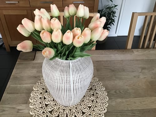Customer photo review of Faux Tulip - Champagne Peach (25 Stems)