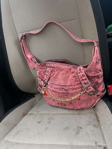 Customer photo review of Denim Shoulder Bag