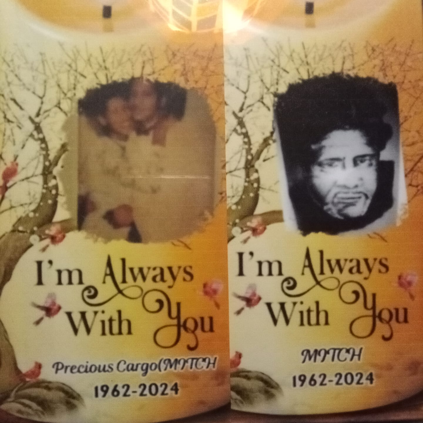 Customer photo review of For Memorial - I Will Carry You With Me Until I See You Again Transparent Photo Custom Necklace