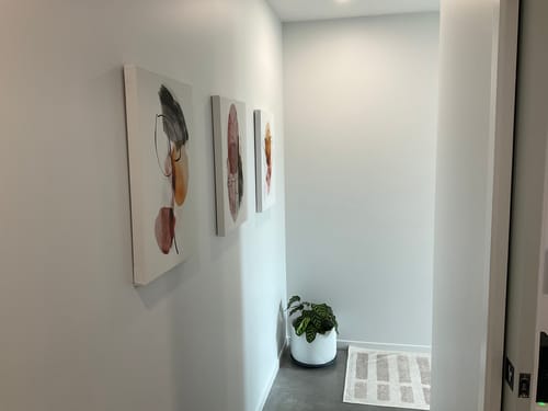 Customer photo review of Hidden Leaves, Abstract Art Trio