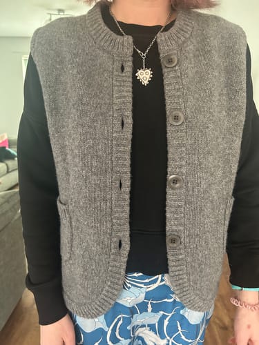 Customer photo review of Staple Wool Gilet - Grey