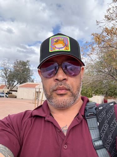 Customer photo review of OVERLORD X Futurama: Hypnotoad Trucker Cap