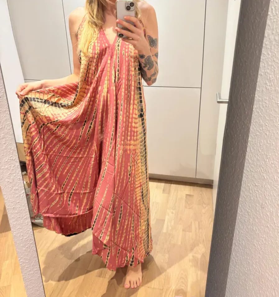Customer photo review of Flamingo Tie Dye Dress Naria