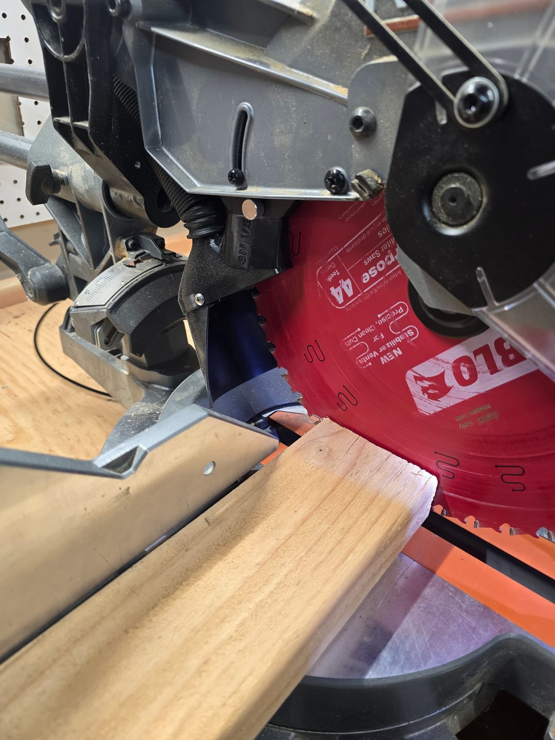 Customer photo review of Ridgid 12" Sliding Miter Saw Dust Collection Chute (R4222)