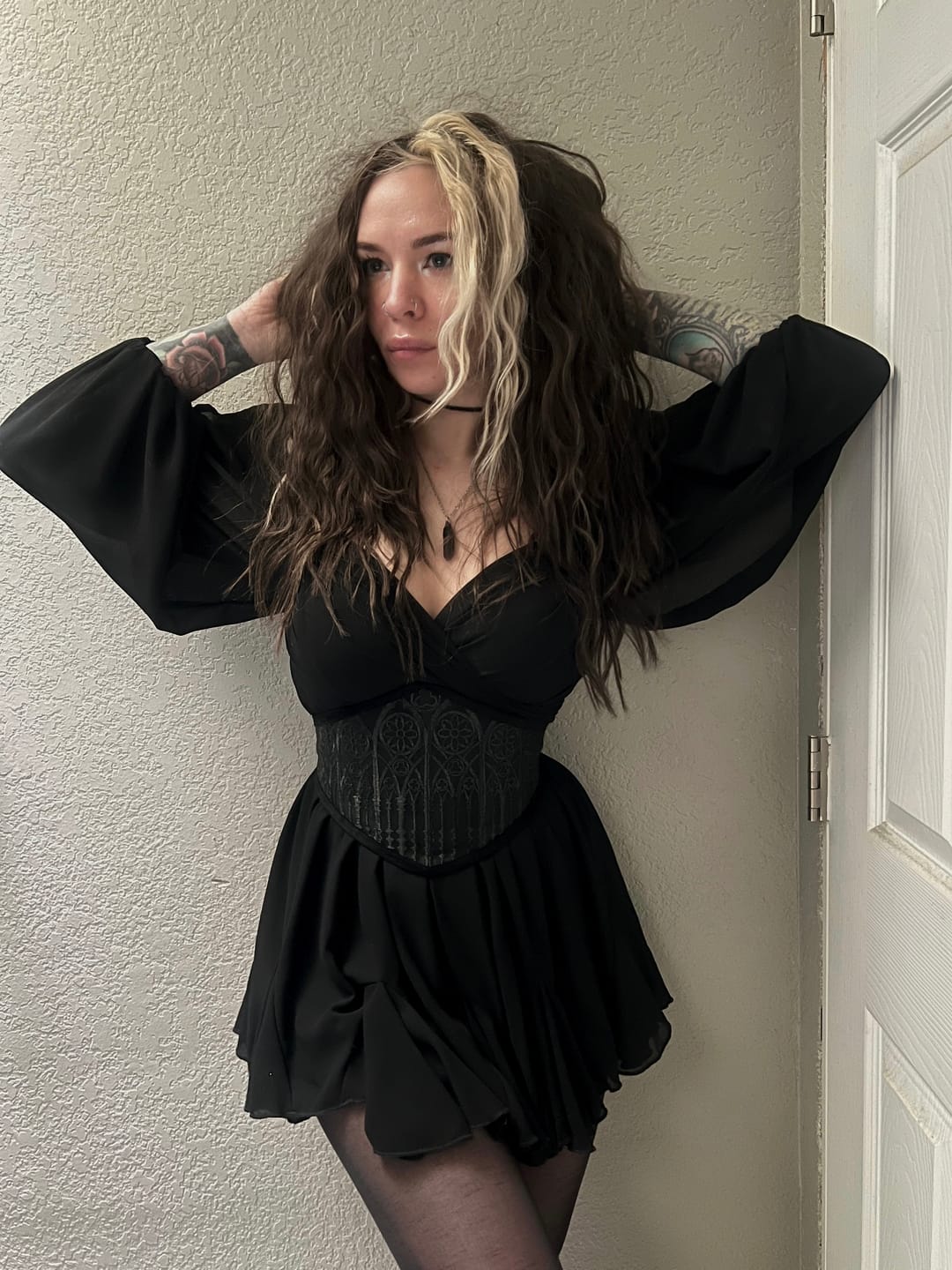 Customer photo review of RTO - CATHEDRAL MESH CORSET BELT (BLACK)