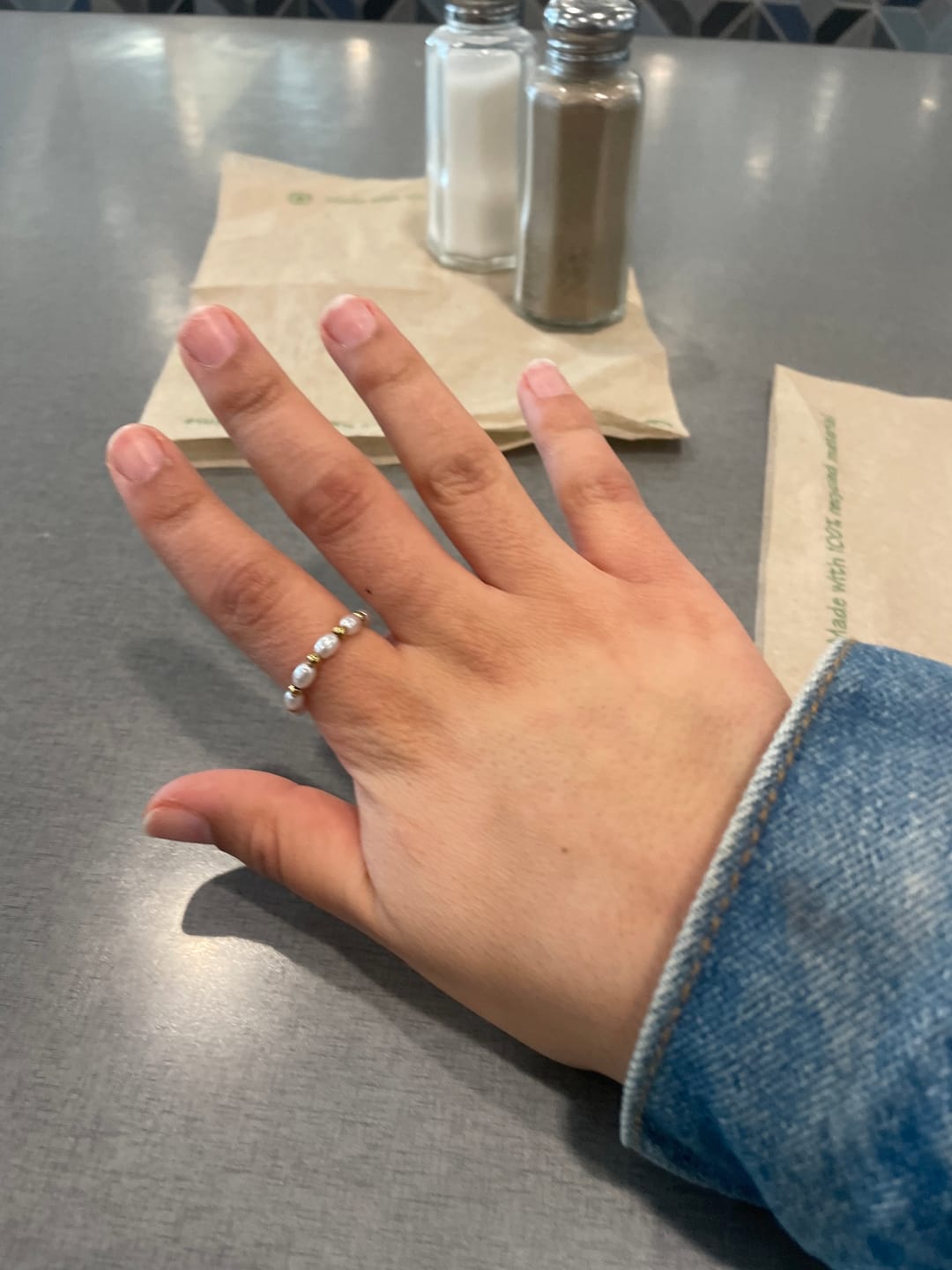 Customer photo review of Kai Mini Pearl Ring