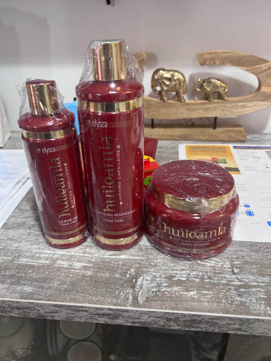 Customer photo review of Kit Entretien Shampoing Sans Sulfate & Masque et Soin Cheveux Indien Amla Plex - 2x500ml + 300 ml