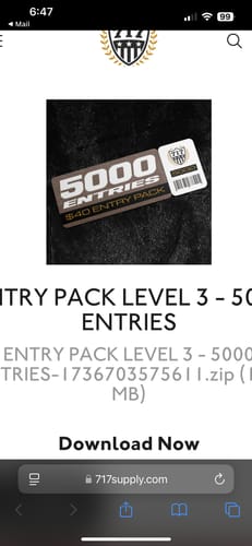 Customer photo review of ENTRY PACK LEVEL 3 - 5000 ENTRIES