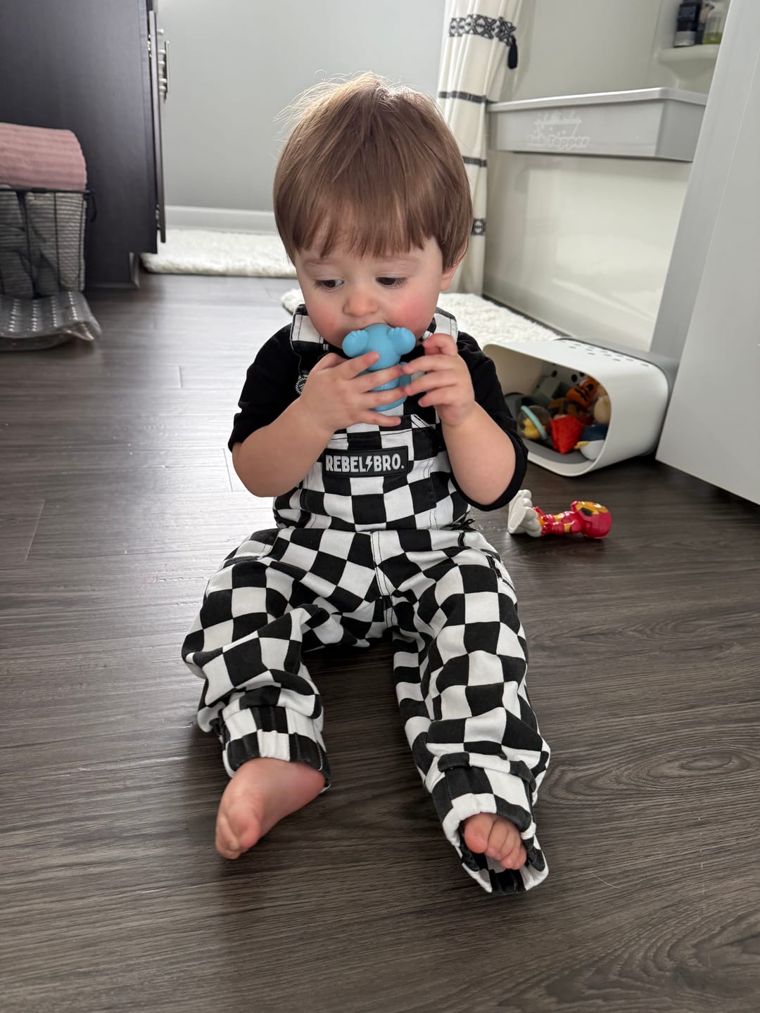 Customer photo review of The Live Fast Checkered Overall in Venice