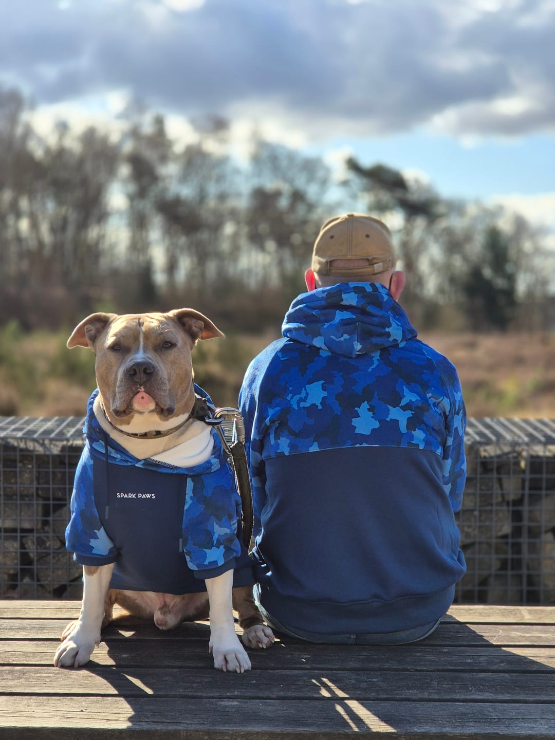Customer photo review of Blue Camo Human Hoodie