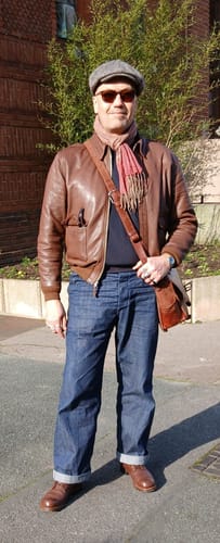 Customer photo review of 1945 USN Dungaree Trousers