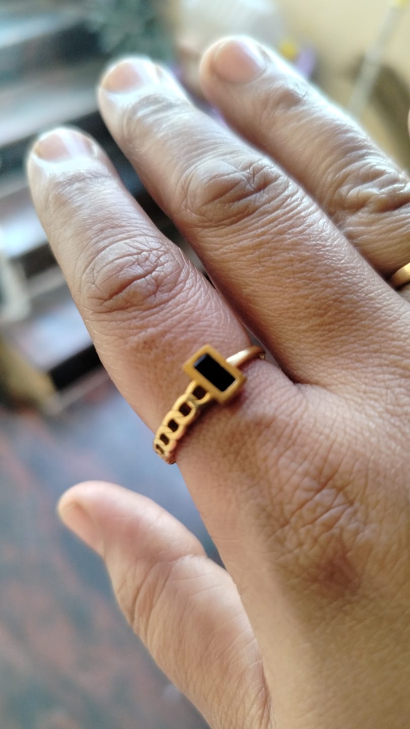 Customer photo review of Black Charm Ring