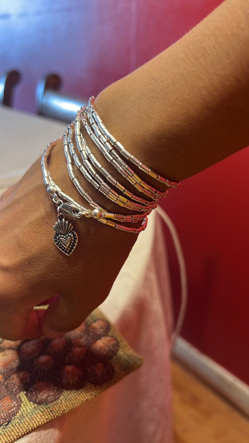 Customer photo review of Pulsera o collar Mostacilla Tubo Retro