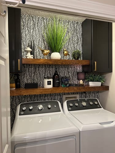 Customer photo review of Modern 3" Thick Floating Shelves