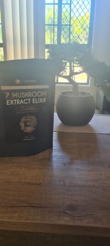 Customer photo review of Organic 7 Mushroom Extract - Chaga, Reishi, Cordyceps, Maitake, Shiitake, Lion's Mane, Turkey Tail