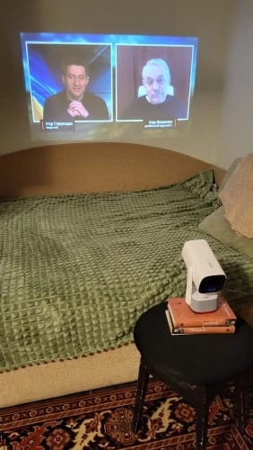 Customer photo review of moviehub wireless projector