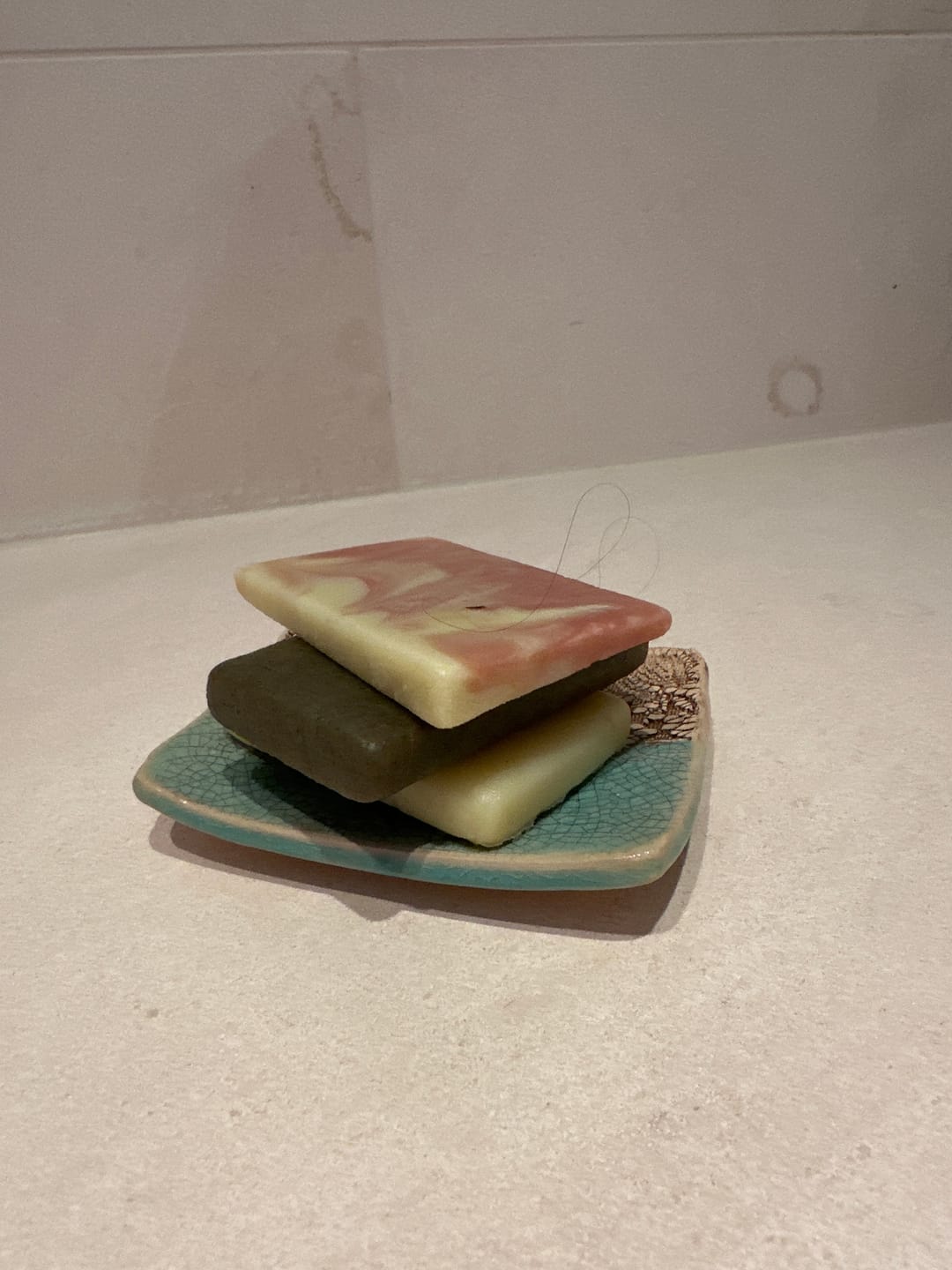 Customer photo review of Seifenschale aus Naturton (Türkis)