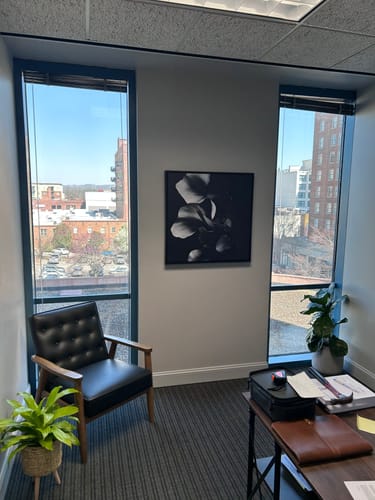 Customer photo review of Nocturnal Bloom Abstract Canvas Art