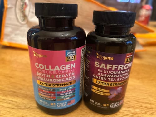 Customer photo review of Revitalize Your Radiance & Wellness: Cosmic Collagen & Saffron ZestyZen Power Duo