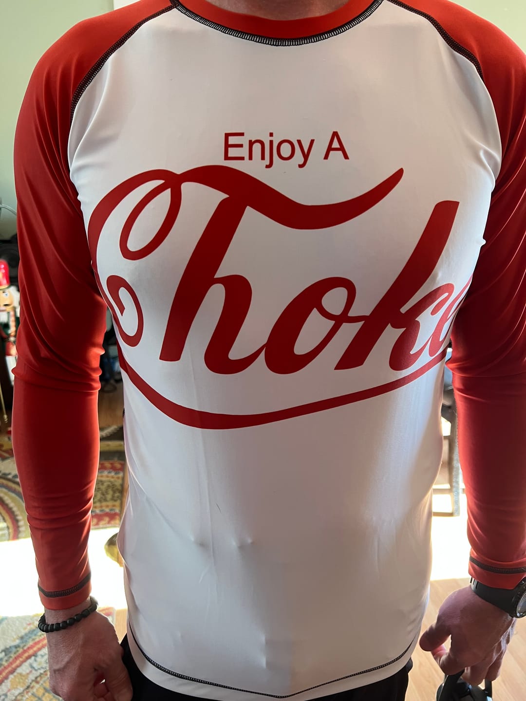 Customer photo review of Enjoy The Choke Premium Bjj Rash Guard For Men/Women