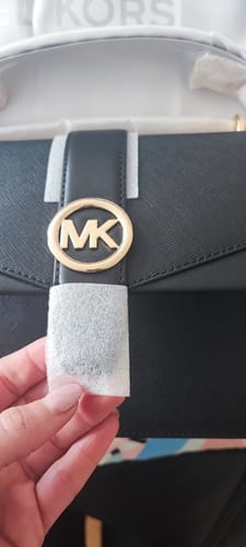 Customer photo review of Greenwich Small Saffiano Leather Crossbody Bag (BLACK)