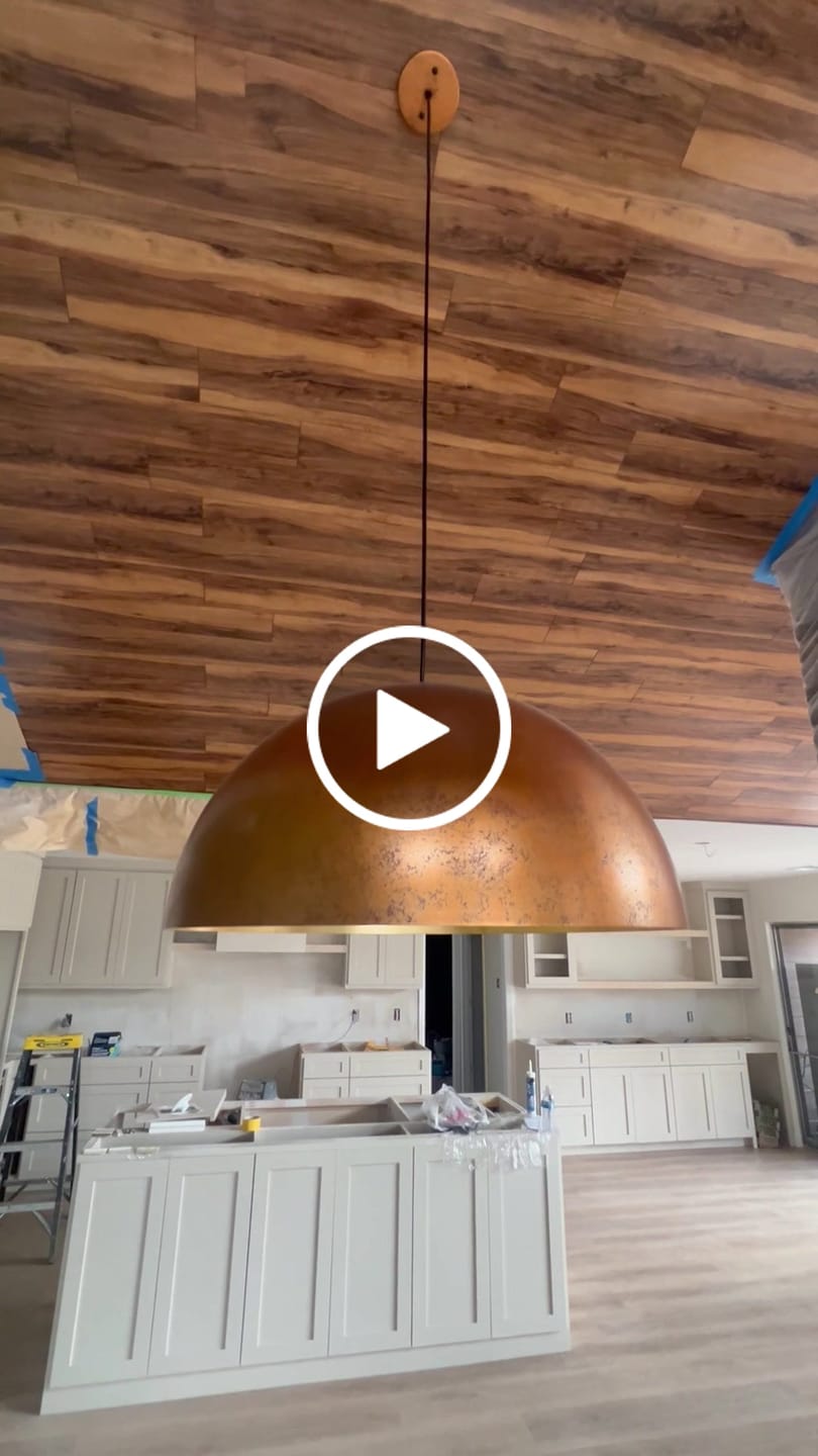 Customer video review of Oversized Metal Dome Pendant Light