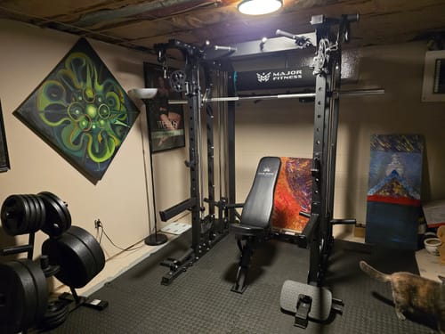 Customer photo review of Major Fitness B52 All-In-One Home Gym Smith Machine