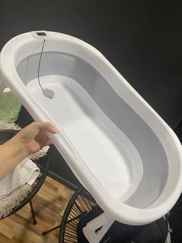 Customer photo review of Bañera Plegable Bebe con Hamaca Jelly Gris