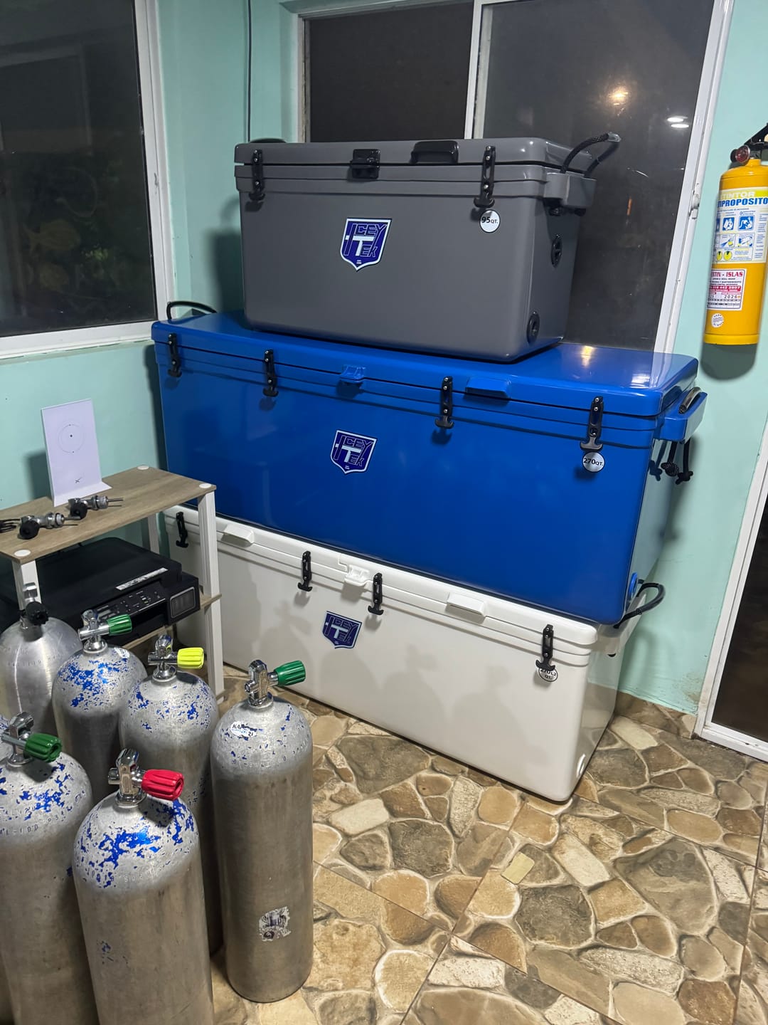 Customer photo review of ICEY-TEK 95 Quart Cooler