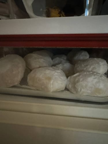 Customer photo review of Traditional Kourabiedes – Almond Butter Snow Cookies (1kg)