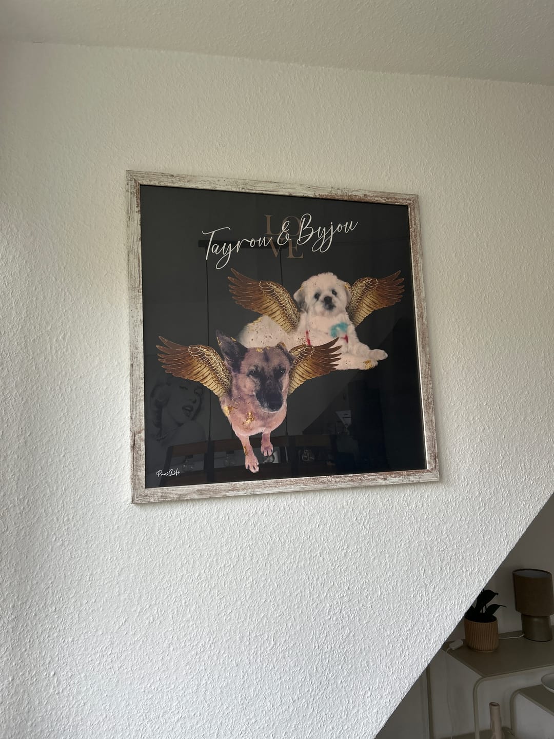 Customer photo review of Personalisiertes Portrait - Goldener Engel Stil