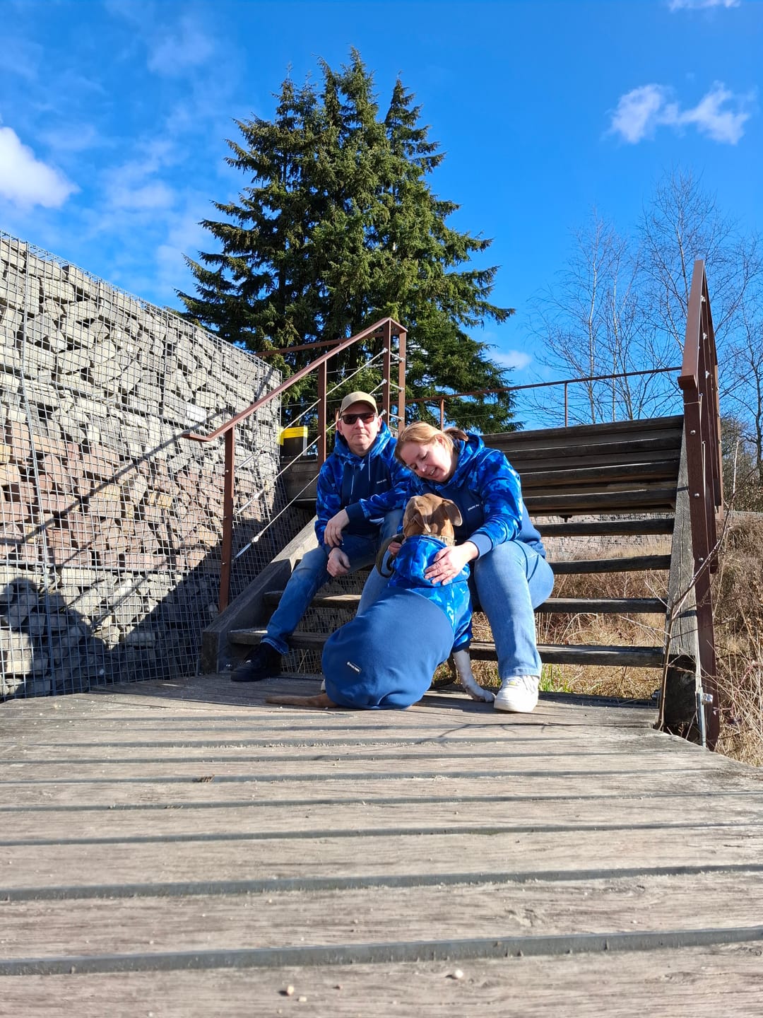 Customer photo review of Blue Camo Human Hoodie