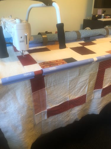 Customer photo review of Cutie Breeze Tabletop Quilting Frame