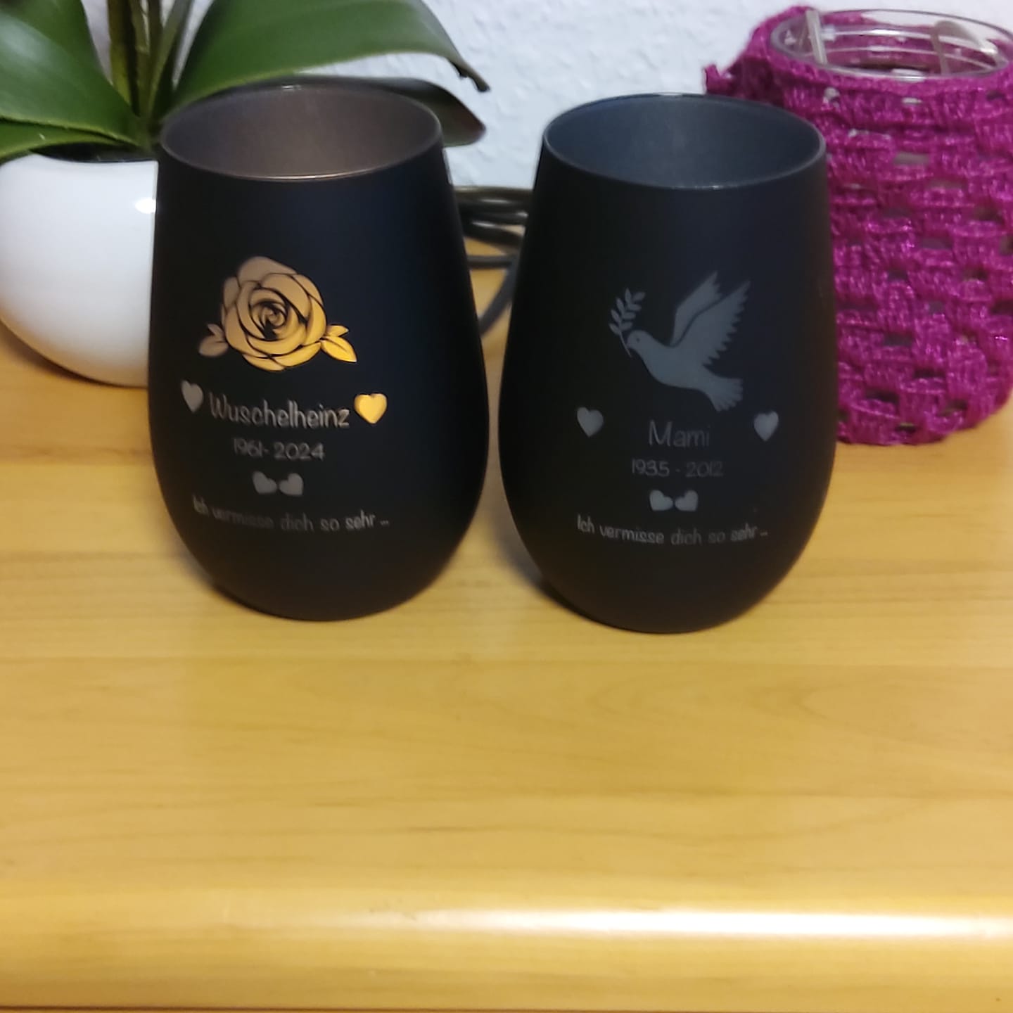 Customer photo review of Wir vermissen dich ... - Individuelles Trauerlicht