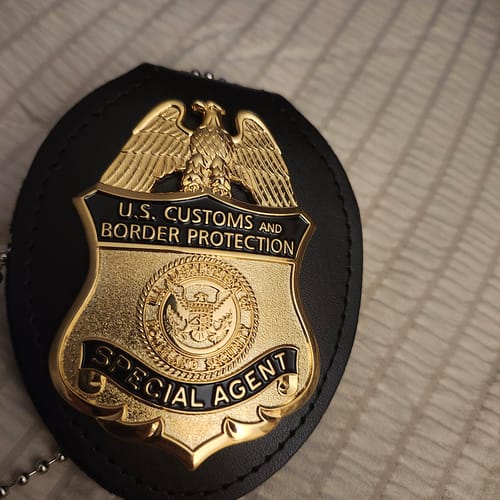 Customer photo review of US CBP Special Agent Customs and Border Protection Badge Solid Copper Replica