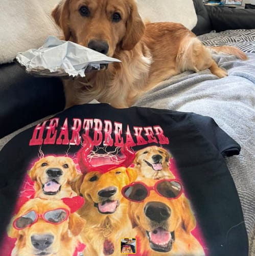 Customer photo review of Custom Unique Vintage Photo Pet Tee