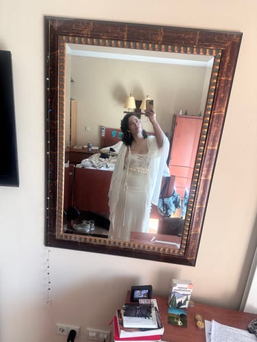 Customer photo review of Jian Xue 见雪 Seeing First Snow New Chinese Style Cotton Empire Dress & Knit Bolero Set