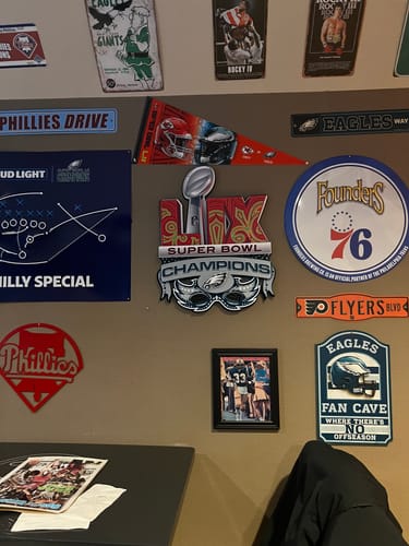 Customer photo review of Philadelphia Eagles Super Bowl LIX CHAMPIONS! 3D Metal Wall Art