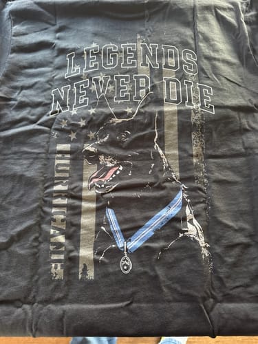 Customer photo review of Legends Never Die Shirt