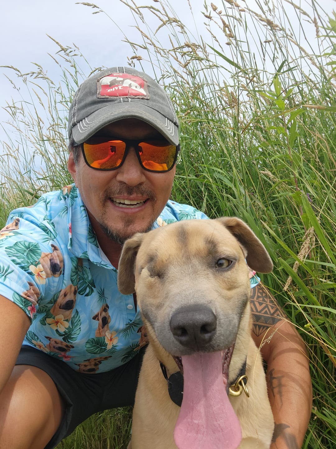 Customer photo review of Custom Your Own Polo Shirt With Pet Photo Over 200 Combinations