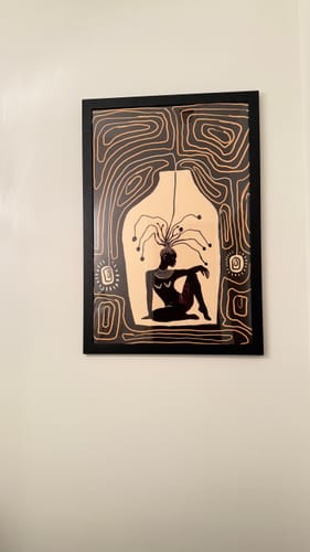 Customer photo review of Set of 2 Fearless Queen & Listening to myself ( 24 x 36) inches