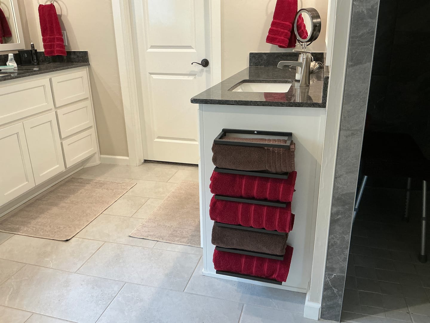Customer photo review of Bath Towel Rack
