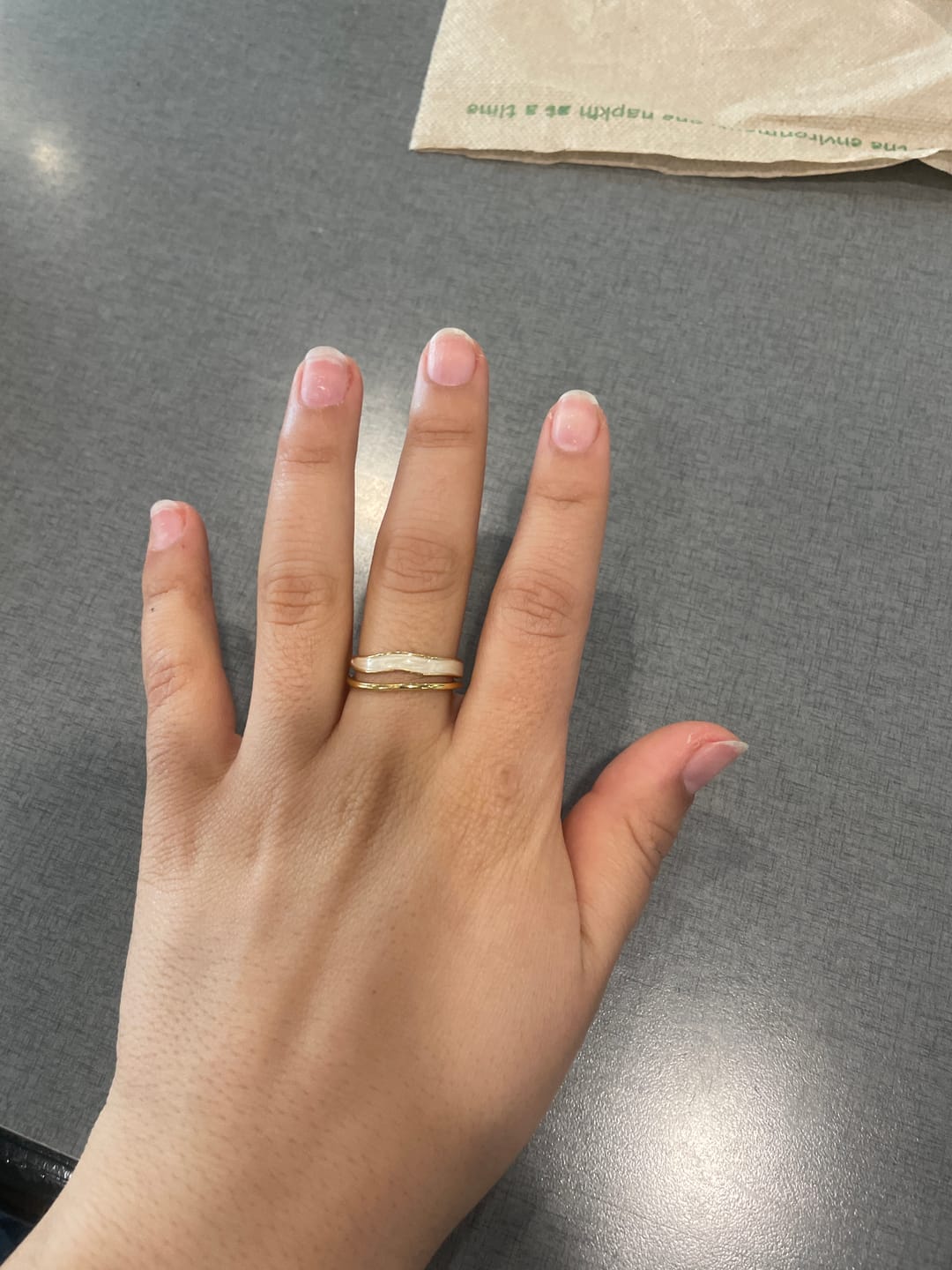 Customer photo review of Layered Sahara Gold Ring