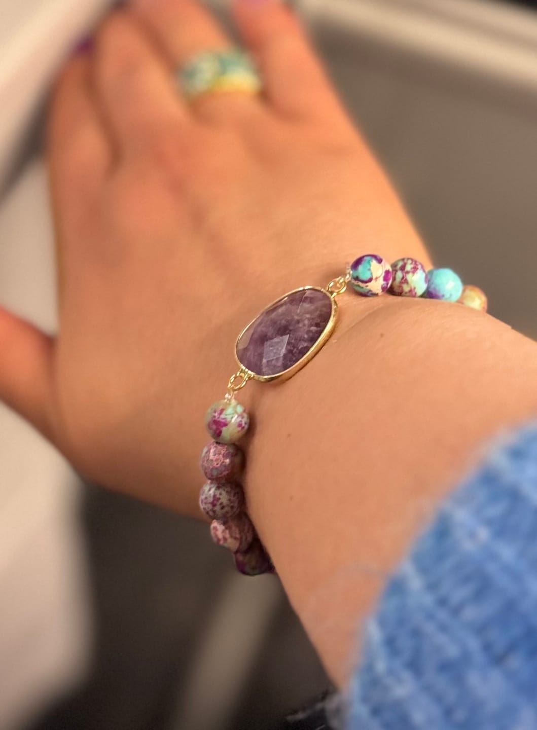 Customer photo review of Amethyst Euphoria Bracelet