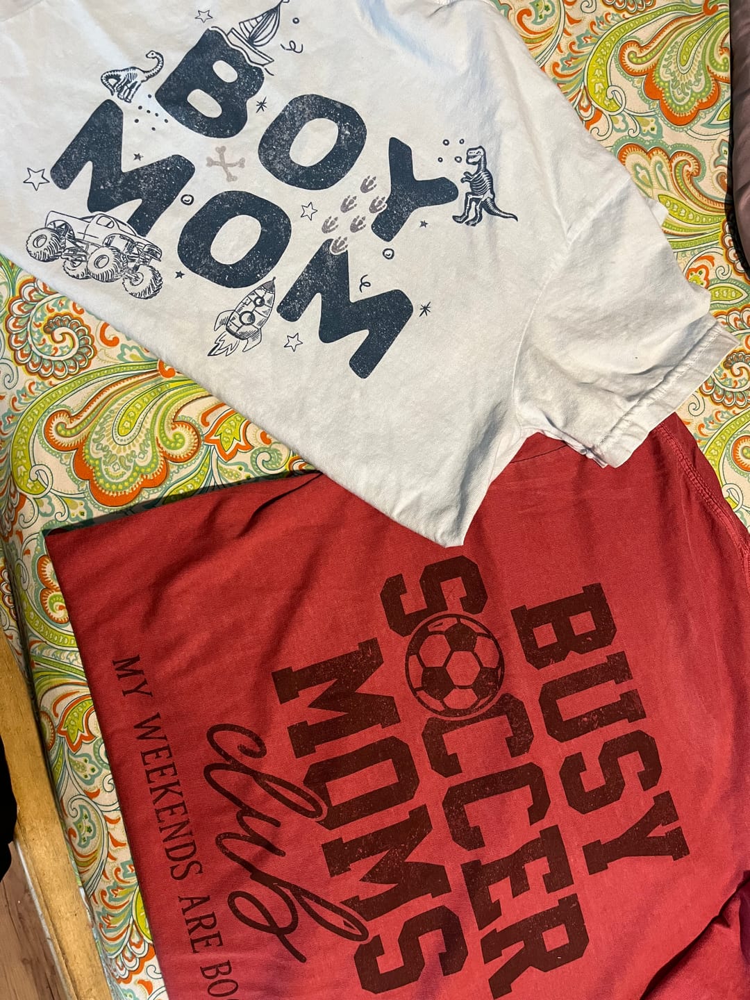Customer photo review of Boy Mom Doodles (Back Print)