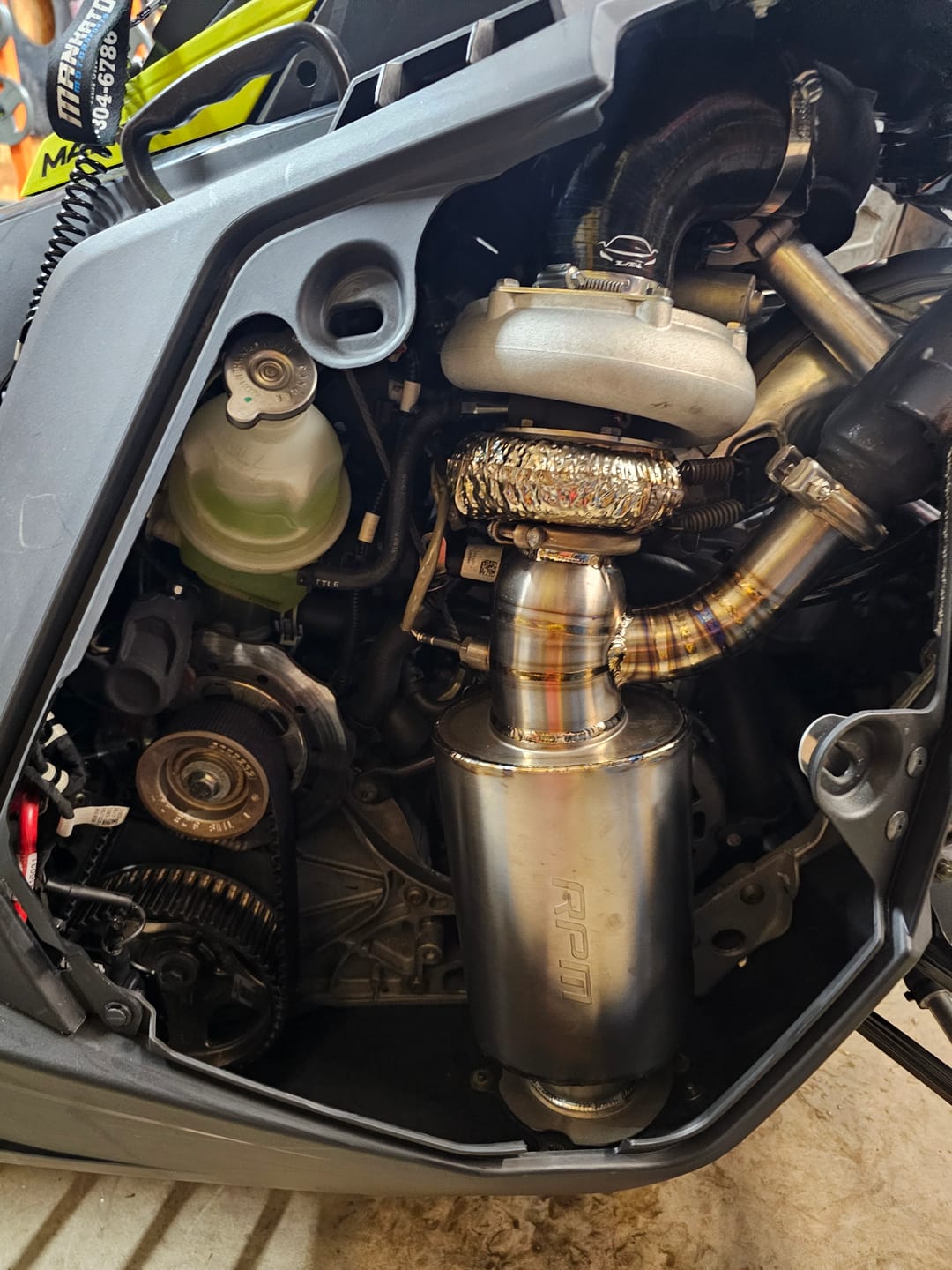 Customer photo review of RPM 2022-2024 Polaris Patriot Boost 850 Turbo / VR1 TITANIUM Lightweight Sport Muffler