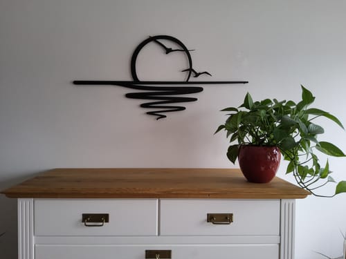 Customer photo review of Décoration murale en métal - Coucher du soleil (v04)