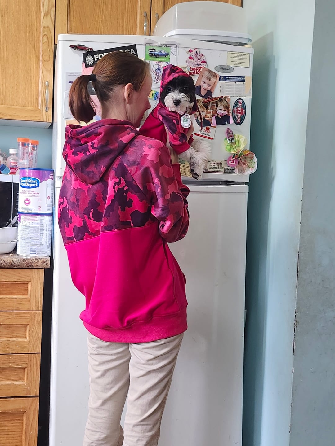 Customer photo review of Fuchsia Camo Human Hoodie